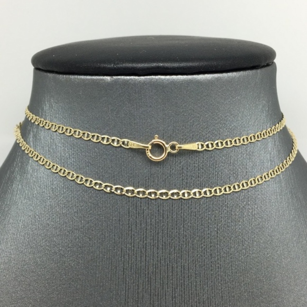 2mm 14K Yellow Gold Mariner Chain 16" 18" 20" 22"